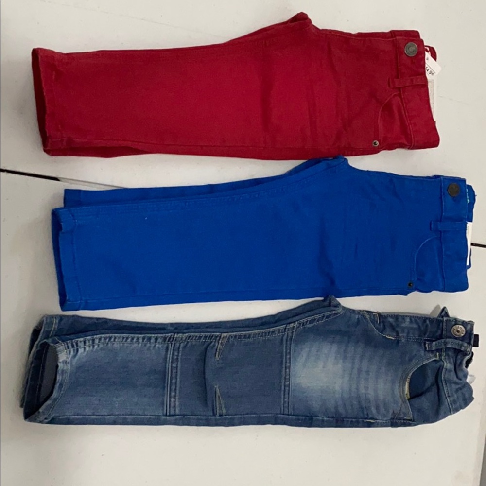 Red/Blue Brand new &jeans are in great condition